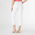 OMG ZoeyZip Straight Leg Crop with Bottom Fringe - Crisp White