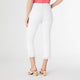 OMG ZoeyZip Straight Leg Crop with Bottom Fringe - Crisp White