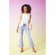 OMG ZoeyZip Flare with Side Slit - Light Denim