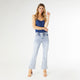 OMG ZoeyZip Flare with Side Slit - Light Denim