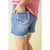 EverStretch Short with Fringe - Medium Denim