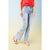 EverStretch Flare with Bright Color Embroidery - Light Denim