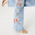 EverStretch Flare with Bright Color Embroidery - Light Denim