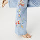 EverStretch Flare with Bright Color Embroidery - Light Denim