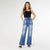 EverStretch High Rise Wide Leg with Chain Detail - Medium Denim