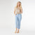 Bambu Soft Wide Leg Crop - Light Denim