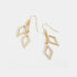 Double Diamond Chain Drop Earrings - Gold