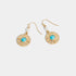 Plated Turquoise Earring - Gold