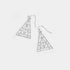 Geometric Triange Drop Earring - Silver