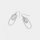 Hammered Frame Dangle Earring - Silver