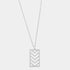 Chevron Drop Necklace - Silver