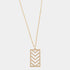 Chevron Drop Necklace - Gold