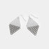 Mixed Metal Textured Diamond Shape Earring - Gunmetal