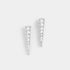 Jeweled Icicle Stud Earring - Silver