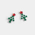 Jeweled Christmas Tree Stud - Green