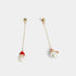 Pearl Santa Dangle - Gold