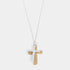 Double Bling Cross Necklace - Mixed Metal