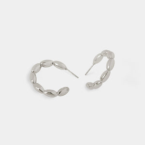 Whispers Bubble Hoop Earrings - Silver