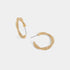 Chain Twist Hoop Earrings - Gold