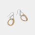 Double Oblong Coil Earrings - Mixed Metal