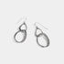 Double Oblong Coil Earrings - Silver