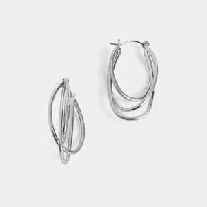 Whispers Swoopty Loop Hoop - Silver