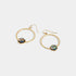 Abalone Hexagon Hoop Earrings - Gold