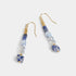 Bead Line Dangle Earrings - Blue