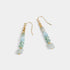 Bead Line Dangle Earrings - Blue Surf