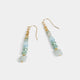 Whispers Bead Line Dangle Earrings - Blue Surf