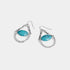 Hammered Frame Bead Teardrop Earrings