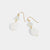 Whispers Glass Bead Dangle Earrings - White