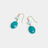 Glass Bead Dangle Earrings - Turquoise