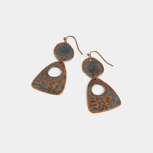 Whispers Rustic Bell Dangle Earrings - Bronze