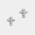 Bedazzled Cross Stud Earrings - Silver