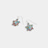 Bedazzled Turtle Dangle Earrings - Silver