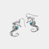 Sea Horse Dangle Earrings - Silver