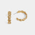 Shell Embellished Hoops - Gold