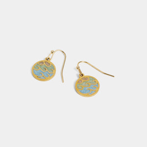 Whispers Rolling Waves Dangle Earrings - Gold