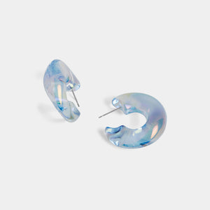 Whispers Iridescent Hoops - Blue