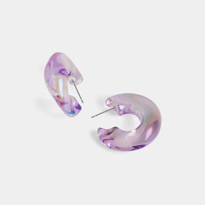 Whispers Iridescent Hoops - Purple