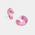 Iridescent Hoops -  Pink