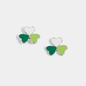 Whispers Clover Love Stud Earrings - Green