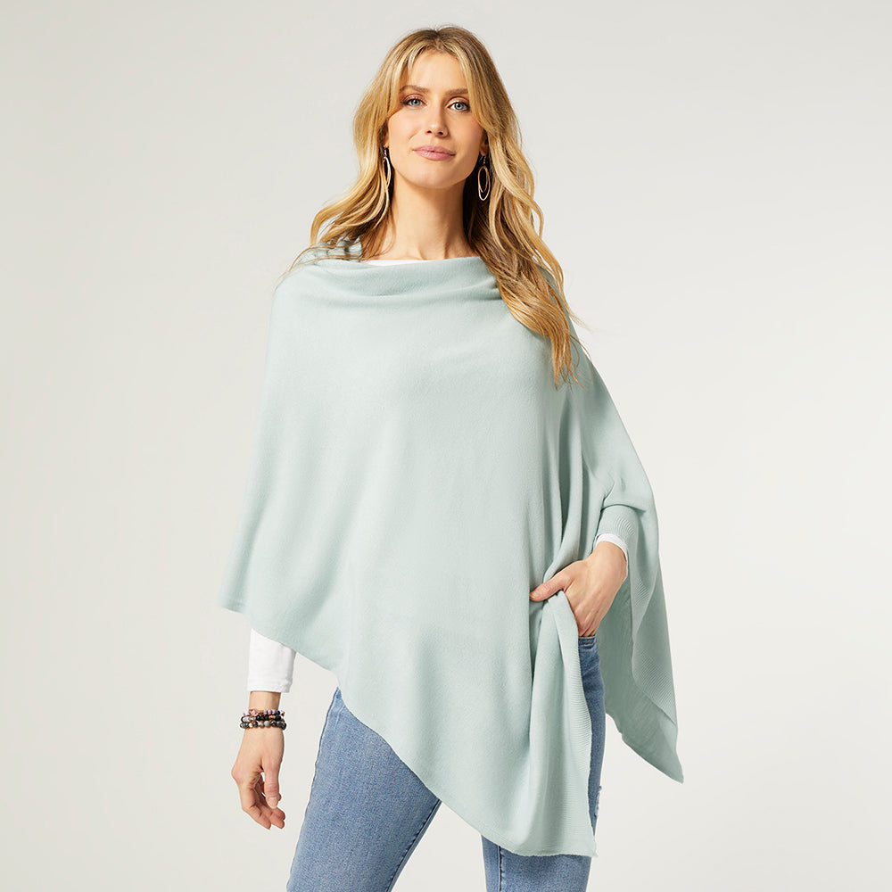 The Lightweight Poncho - Seafoam – COCO + CARMEN