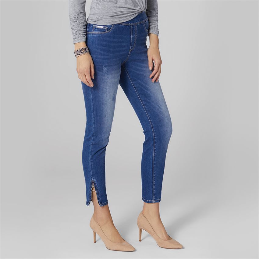 OMG Skinny Ankle Side + Zipper Denim CARMEN Bottom - COCO Jeans – Medium - Sale Final