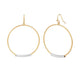 Gold Hoop with Metal Bar Earrings - Gold/Silver