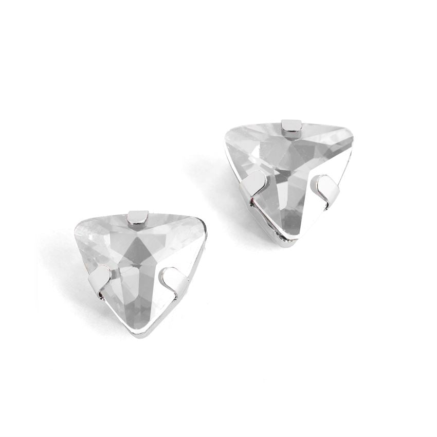 Triangle Jewel Stud - Clear