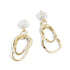 Gold Pearl Waves Earrings